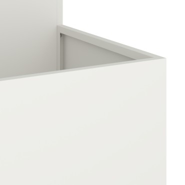 vidaXL Γλάστρα Κήπου 80x80x60 εκ Λευκό Ατσάλι