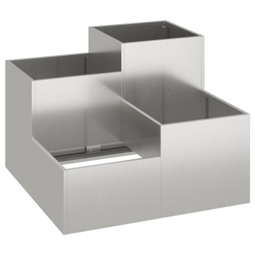 vidaXL Κηποτεία 80x80x60 εκ Ανοξείδωτο ατσάλι