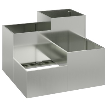 vidaXL Γλάστρα Κήπου 80x80x60 εκ Ανοξείδωτο Χάλυβα