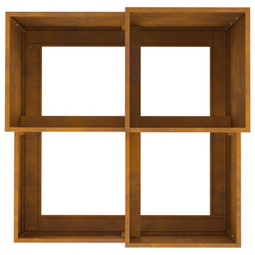 vidaXL Κηπουρική Γλάστρα 80x80x60 εκ Ανοξείδωτο Χάλυβα
