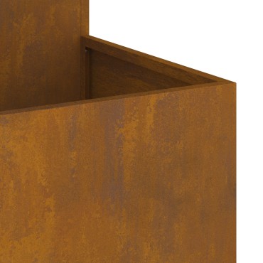 vidaXL Κηπουρική Γλάστρα 80x80x60 εκ Ανοξείδωτο Χάλυβα