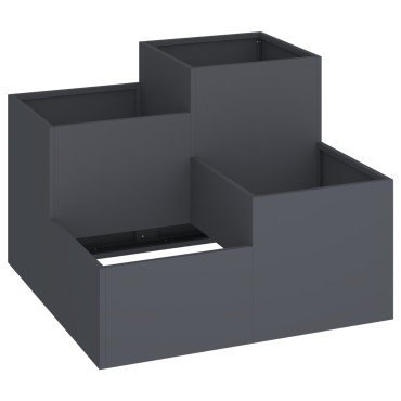 vidaXL Κήπος Γλάστρα 100x100x60 εκ Ανθρακί Χάλυβας