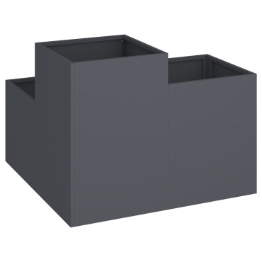 vidaXL Κήπος Γλάστρα 100x100x60 εκ Ανθρακί Χάλυβας