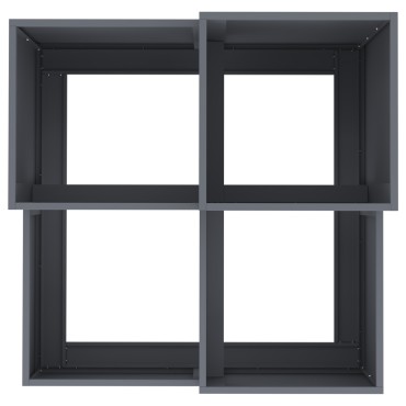 vidaXL Κήπος Γλάστρα 100x100x60 εκ Ανθρακί Χάλυβας