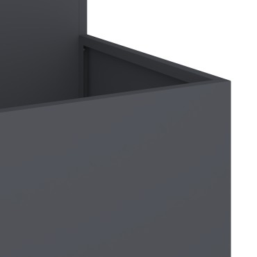 vidaXL Κήπος Γλάστρα 100x100x60 εκ Ανθρακί Χάλυβας