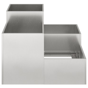 vidaXL Κήπος Γλάστρα 100x100x60 εκ Ανοξείδωτος Χάλυβας