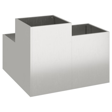 vidaXL Κήπος Γλάστρα 100x100x60 εκ Ανοξείδωτος Χάλυβας