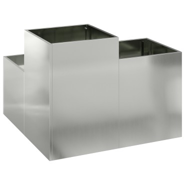 vidaXL Κηπευτικός Δοχείο 100x100x60 εκ Γαλβανισμένο Χάλυβα