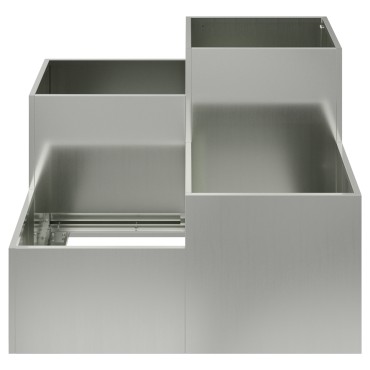 vidaXL Κηπευτικός Δοχείο 100x100x60 εκ Γαλβανισμένο Χάλυβα