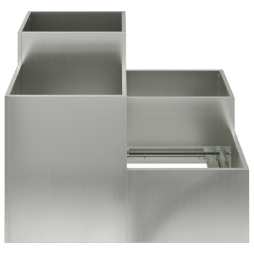 vidaXL Κηπευτικός Δοχείο 100x100x60 εκ Γαλβανισμένο Χάλυβα