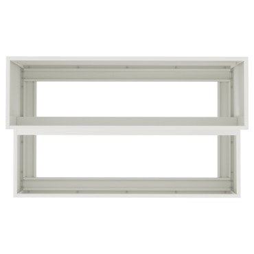 vidaXL Γλάστρα Κήπου 2 επιπέδων 100x60x45 εκ Λευκό Ατσάλι