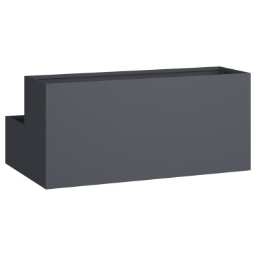 vidaXL Γλάστρα Κήπου 2-Επίπεδη 100x60x45 εκ Ανθρακί Πλαστικό