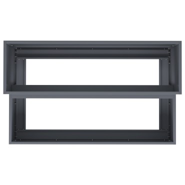 vidaXL Γλάστρα Κήπου 2-Επίπεδη 100x60x45 εκ Ανθρακί Πλαστικό