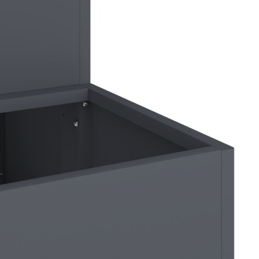 vidaXL Γλάστρα Κήπου 2-Επίπεδη 100x60x45 εκ Ανθρακί Πλαστικό