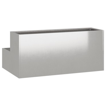 vidaXL Γλάστρα Κήπου Δύο Επιπέδων 100x60x45 εκ Ανοξείδωτο Ατσάλι