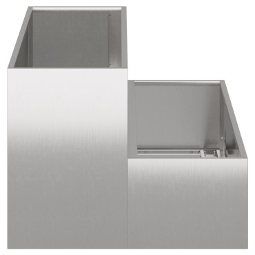 vidaXL Γλάστρα Κήπου Δύο Επιπέδων 100x60x45 εκ Ανοξείδωτο Ατσάλι