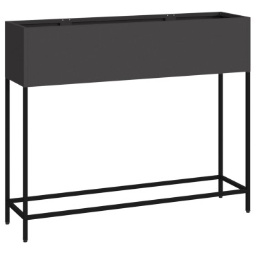 vidaXL Υψωμένο Παρτέρι Κήπου 100x26x82 εκ. Μαύρο Ατσάλι