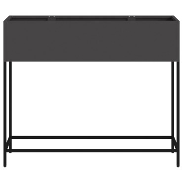 vidaXL Υψωμένο Παρτέρι Κήπου 100x26x82 εκ. Μαύρο Ατσάλι