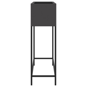 vidaXL Υψωμένο Παρτέρι Κήπου 100x26x82 εκ. Μαύρο Ατσάλι