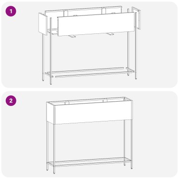vidaXL Υψωμένο Παρτέρι Κήπου 100x26x82 εκ. Μαύρο Ατσάλι