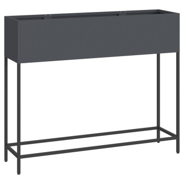 vidaXL Υψηλή Υπερυψωμένη Γλάστρα 100x26x82 εκ Ανθρακί Ατσάλι