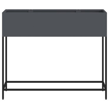 vidaXL Υψηλή Υπερυψωμένη Γλάστρα 100x26x82 εκ Ανθρακί Ατσάλι