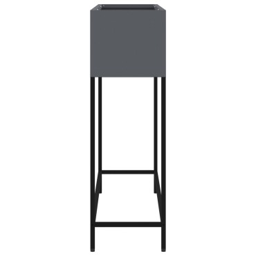 vidaXL Υψηλή Υπερυψωμένη Γλάστρα 100x26x82 εκ Ανθρακί Ατσάλι
