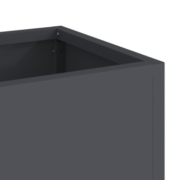 vidaXL Υψηλή Υπερυψωμένη Γλάστρα 100x26x82 εκ Ανθρακί Ατσάλι
