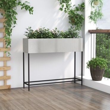 vidaXL Υψωμένος Κήπος 100x26x82 εκ Μη Σιδερένιο Ατσάλι