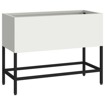 vidaXL Αναδιπλούμενη Κηπευτική Γλάστρα 60x26x45 εκ Λευκός Χάλυβας