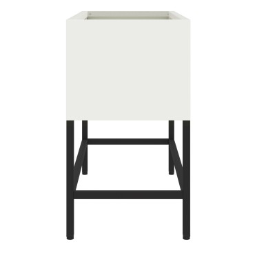 vidaXL Αναδιπλούμενη Κηπευτική Γλάστρα 60x26x45 εκ Λευκός Χάλυβας
