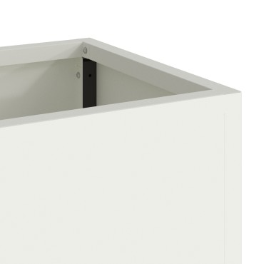 vidaXL Αναδιπλούμενη Κηπευτική Γλάστρα 60x26x45 εκ Λευκός Χάλυβας