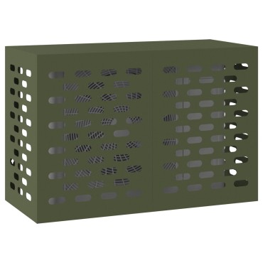 vidaXL Κάλυμμα Κλιματιστικού  - Ελιά, 90x40x60 εκ, Χάλυβας