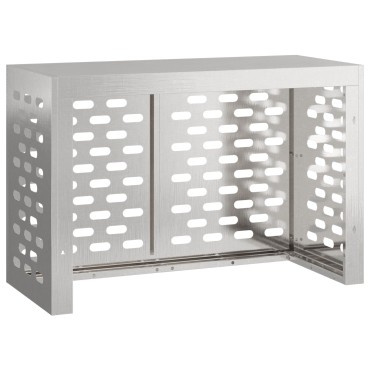 vidaXL Κάλυμμα AC  90x40x60 εκ Ανοξείδωτο Ατσάλι