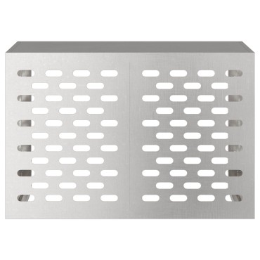 vidaXL Κάλυμμα AC  90x40x60 εκ Ανοξείδωτο Ατσάλι