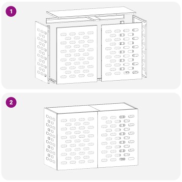 vidaXL Κάλυμμα Κλιματιστικού 90x40x60 εκ Τσιμεντοχάλυβα