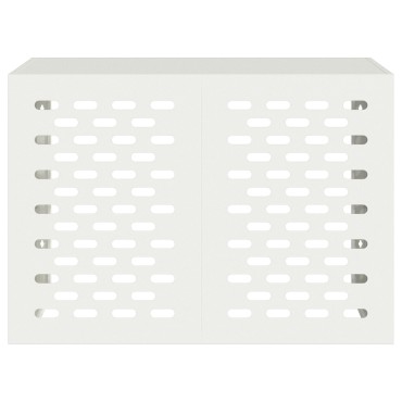 vidaXL Kάλυμμα Κλιματιστικού  - Λευκό, 100x50x70 εκ, Φτιαγμένο από Ατσάλι
