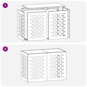 vidaXL Κάλυμμα Κλιματιστικού  100x50x70 εκ Ανοξείδωτος Χάλυβας