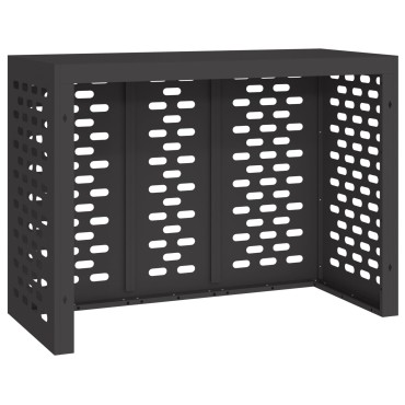 vidaXL Κάλυμμα Κλιματιστικού  Μαύρο 110x50x80 εκ Ατσάλι