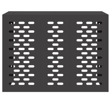 vidaXL Κάλυμμα Κλιματιστικού  Μαύρο 110x50x80 εκ Ατσάλι