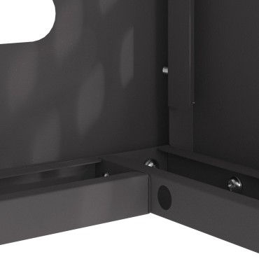 vidaXL Κάλυμμα Κλιματιστικού  Μαύρο 110x50x80 εκ Ατσάλι