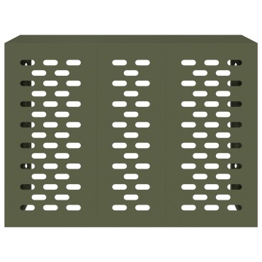 vidaXL Κάλυμμα Κλιματιστικού  Ελιά 110x50x80 εκ Χάλυβα