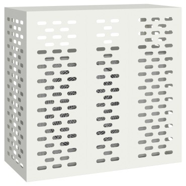 vidaXL Κάλυμμα Κλιματιστικού  Λευκό 110x50x105 εκ. Χάλυβας