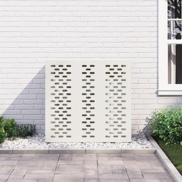 vidaXL Κάλυμμα Κλιματιστικού  Λευκό 110x50x105 εκ. Χάλυβας