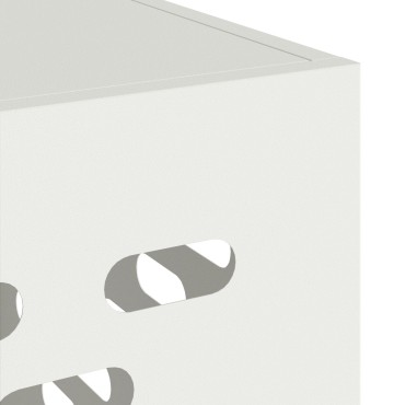 vidaXL Κάλυμμα Κλιματιστικού  Λευκό 110x50x105 εκ. Χάλυβας