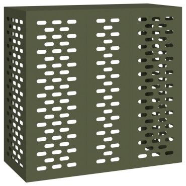 vidaXL Κάλυμμα Κλιματιστικού - Ελιά, 110x50x105 εκ, Ατσάλι