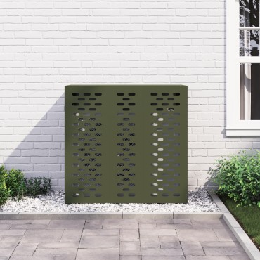 vidaXL Κάλυμμα Κλιματιστικού - Ελιά, 110x50x105 εκ, Ατσάλι