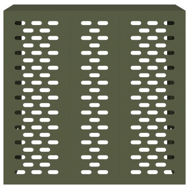 vidaXL Κάλυμμα Κλιματιστικού - Ελιά, 110x50x105 εκ, Ατσάλι