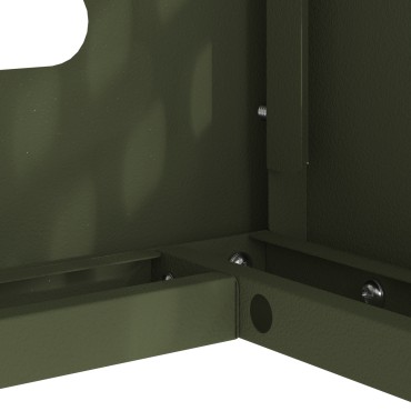 vidaXL Κάλυμμα Κλιματιστικού - Ελιά, 110x50x105 εκ, Ατσάλι