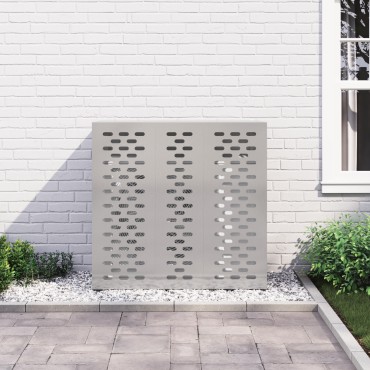 vidaXL Κάλυμμα Κλιματιστικού 110x50x105 εκ Ανοξείδωτο Ατσάλι